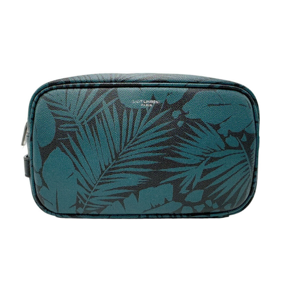 Saint Laurent clutch bag Pouch Clutch blue green black silver